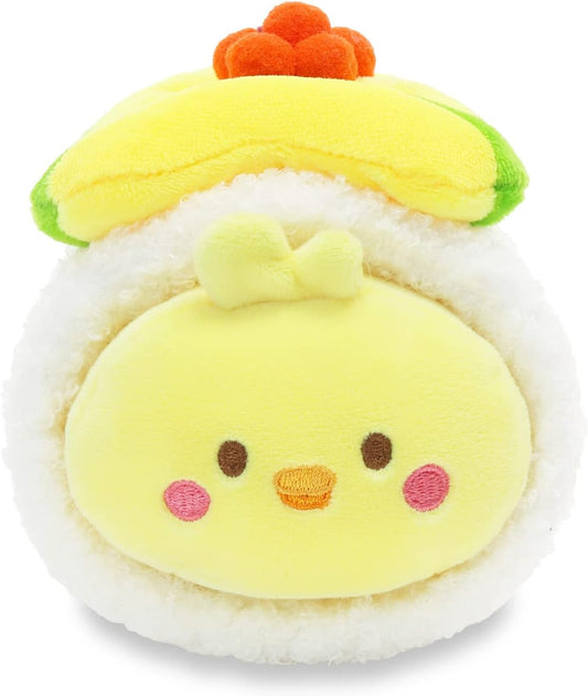 Avocado Sushi Chickiroll Plush Pillow, Kawaii Chick, 6"