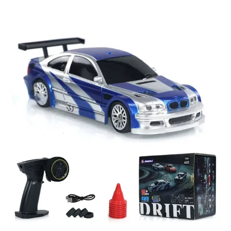 High-Speed 1/43 4WD RC Drift Car - Ultimate Remote Control Mini Racing Toy for Boys