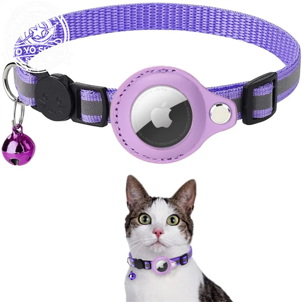CAT GPS Tracking Collar with Quick-Release Fastener and Reflective Design for Improved Nighttime Visibility