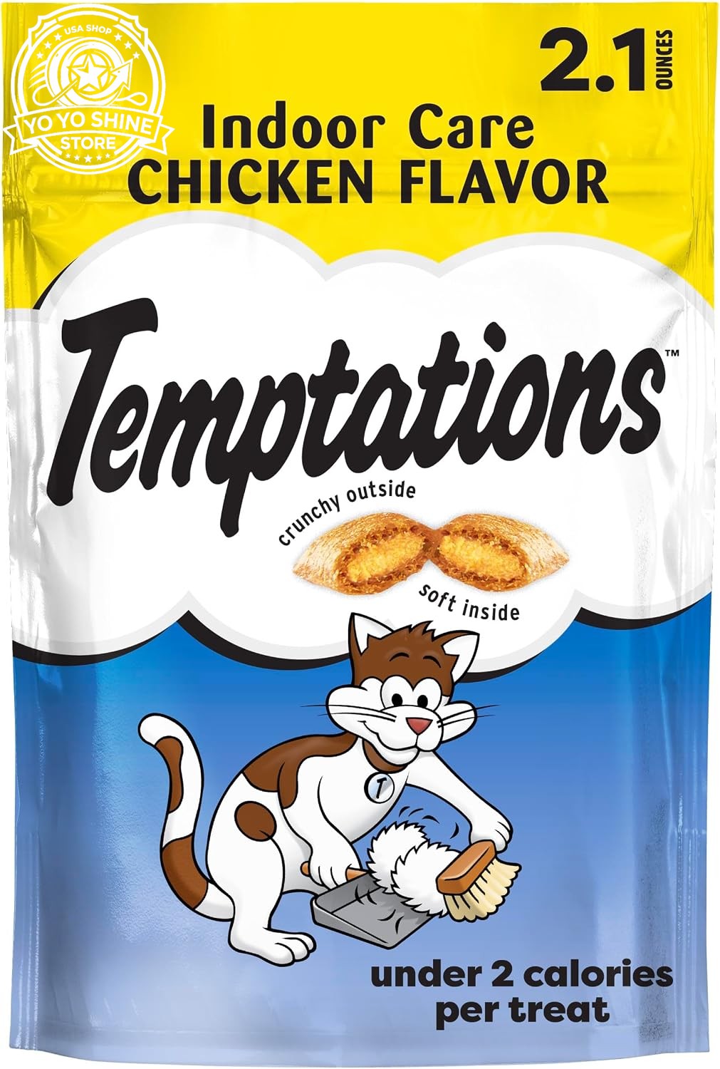Indoor Care Crunchy & Soft Cat Treats, Chicken, 4.9 Oz, 10 Pack