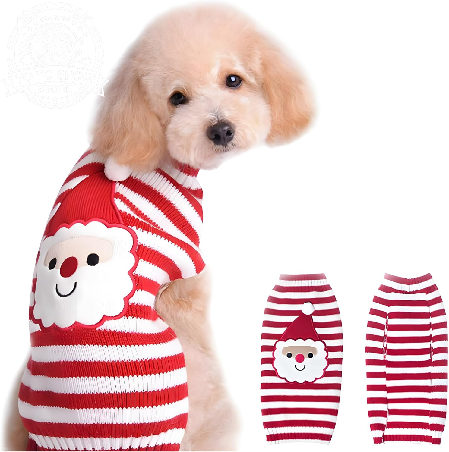 Dog Snow Sweater - Snowman Holiday Pet Clothes for Small Dogs and Cats - Christmas Xmas New Year (Snowman, M)
