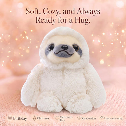 Adorable 15.7-Inch Ivory Sloth Plush Stuffed Animal - Perfect Cuddle Companion!