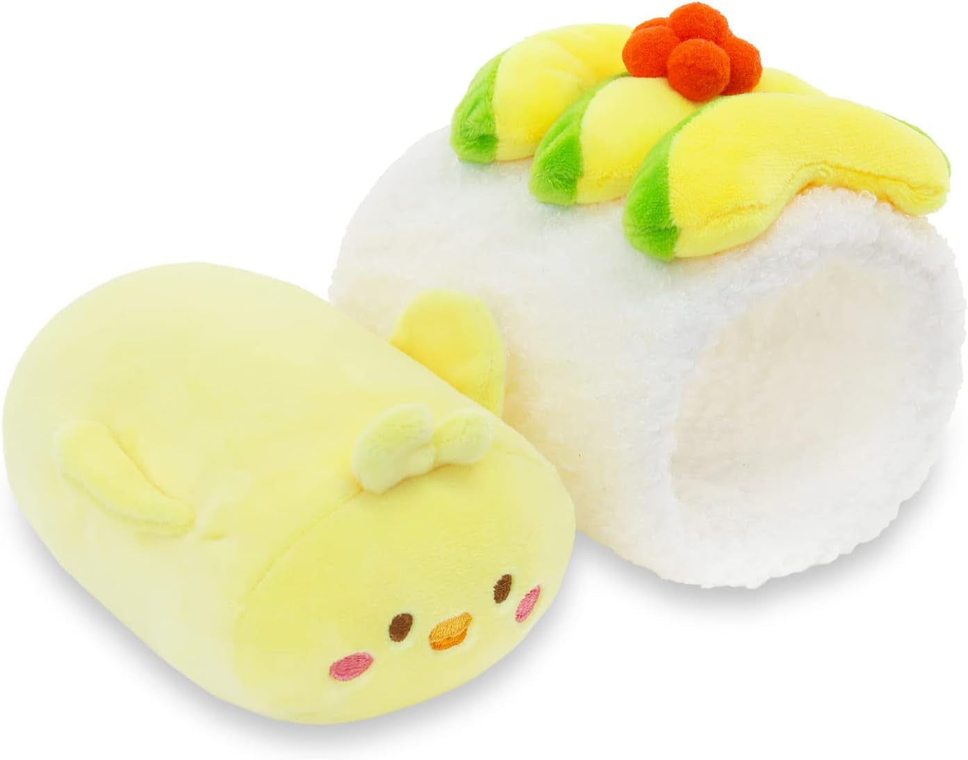 Avocado Sushi Chickiroll Plush Pillow, Kawaii Chick, 6"