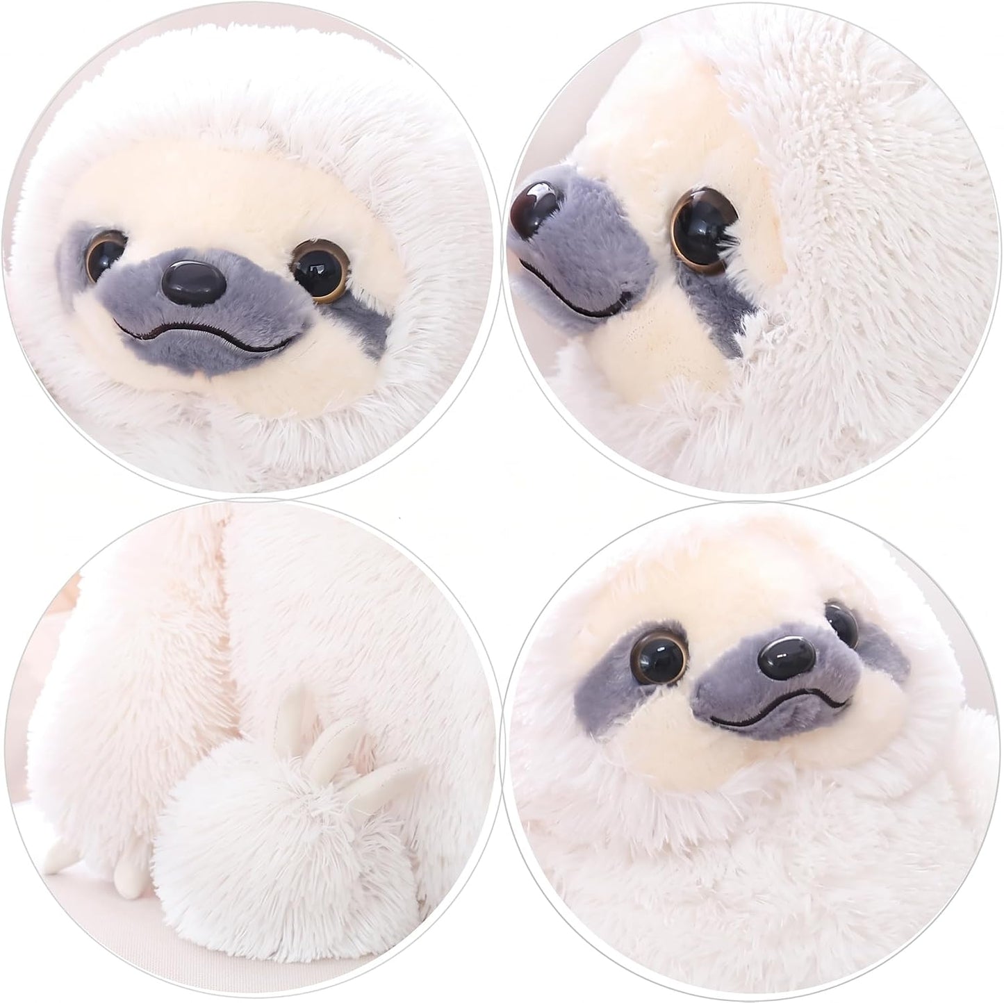 Adorable 15.7-Inch Ivory Sloth Plush Stuffed Animal - Perfect Cuddle Companion!