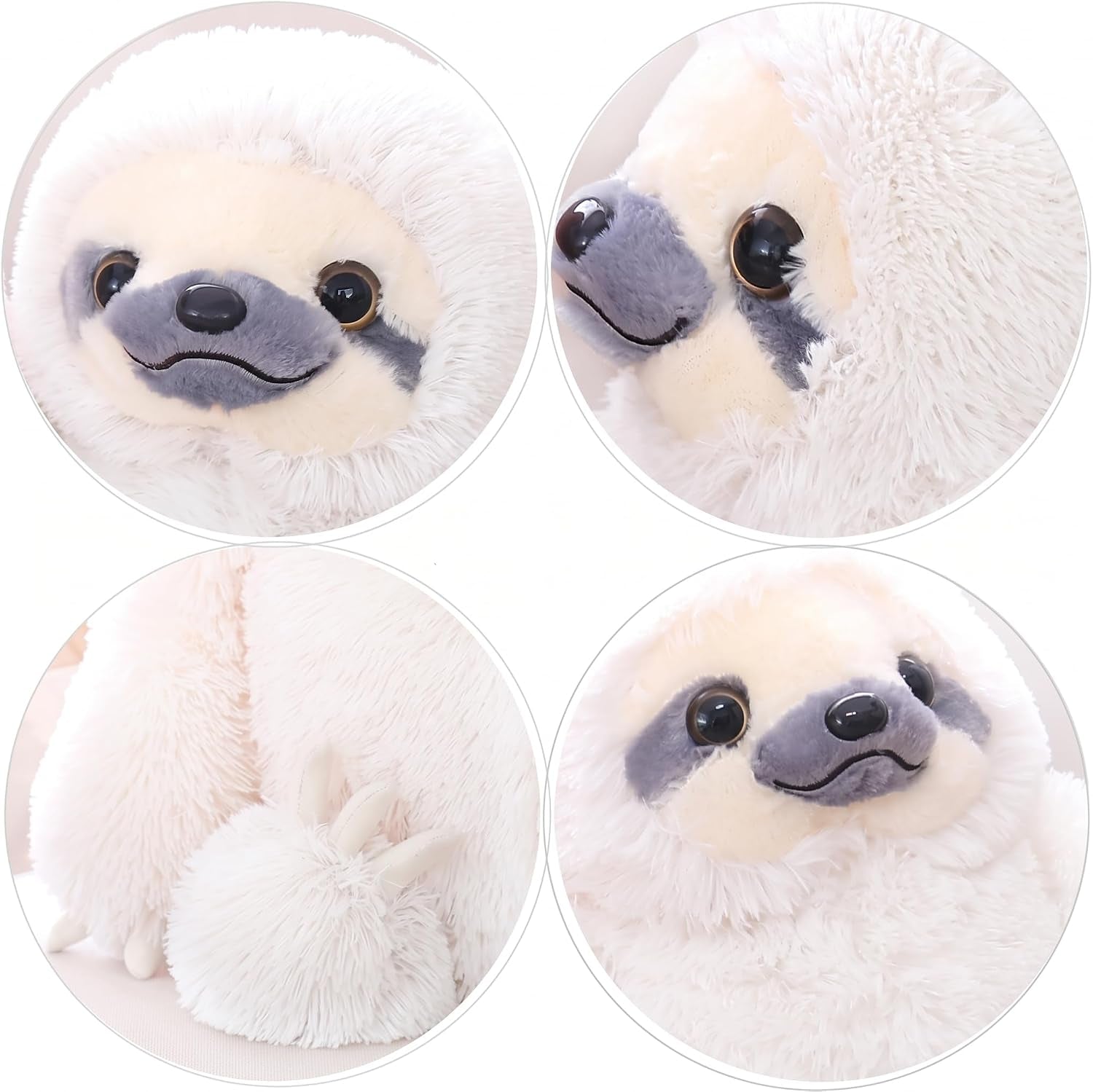 Adorable 15.7-Inch Ivory Sloth Plush Stuffed Animal - Perfect Cuddle Companion!