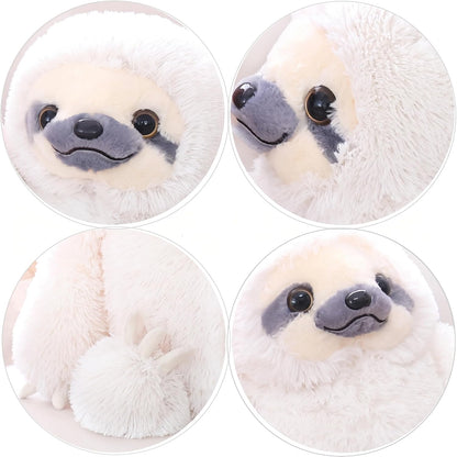 Adorable 15.7-Inch Ivory Sloth Plush Stuffed Animal - Perfect Cuddle Companion!