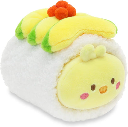 Avocado Sushi Chickiroll Plush Pillow, Kawaii Chick, 6"