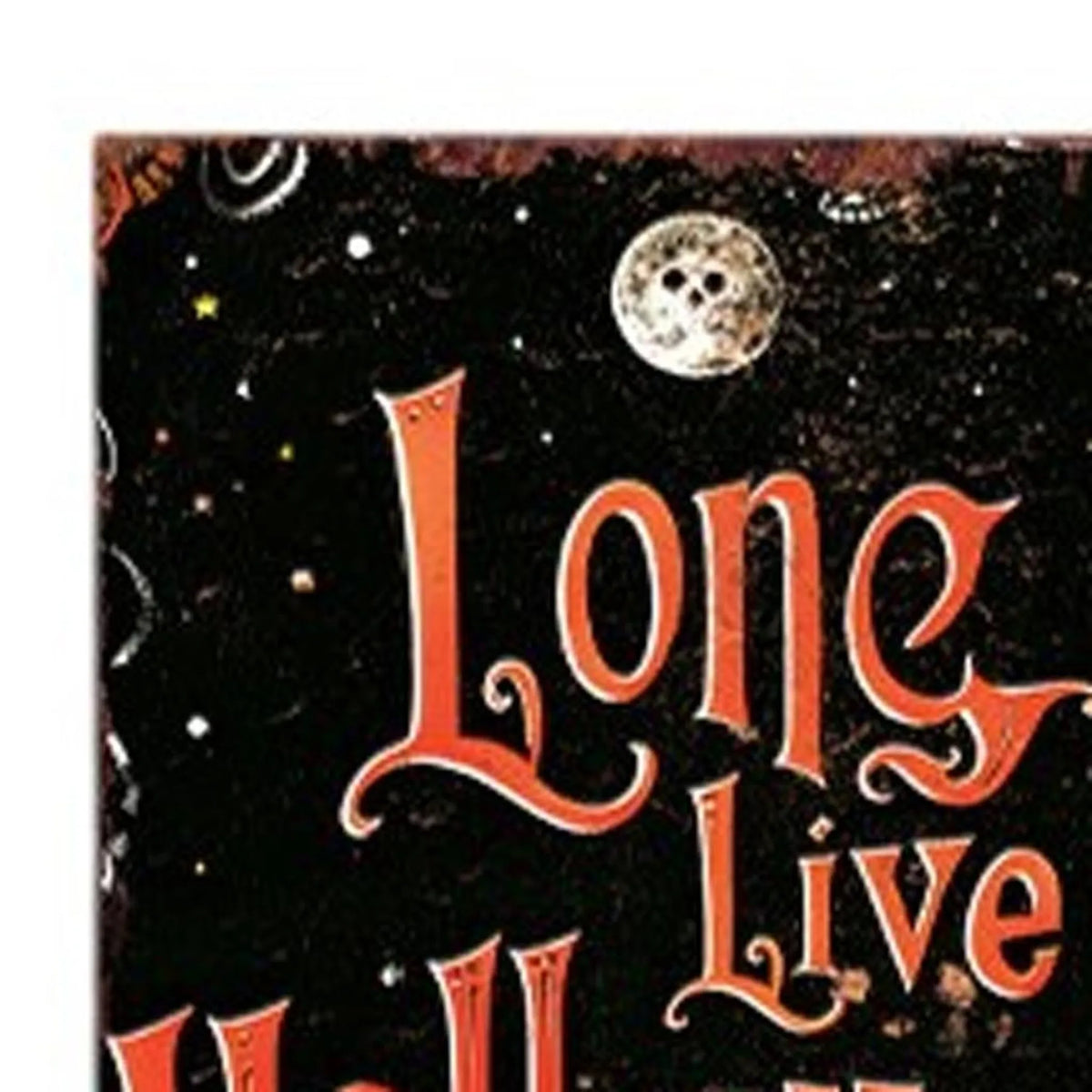 36" Black Orange And White Halloween Ghost Solid Wood Porch Sign