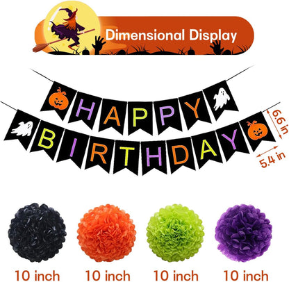 Halloween Party Decorations Halloween Birthday Party Decorations Include Halloween Birthday Banner Halloween Balloon and Halloween Birthday Cake Topper for Halloween First Birthday Decorations