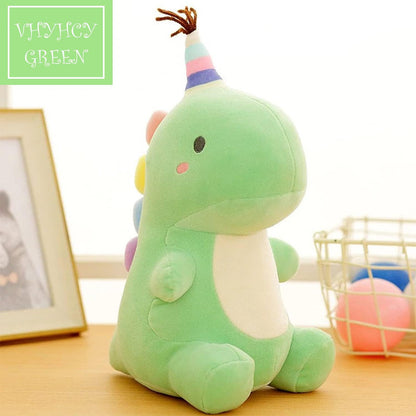 Adorable 13.8 Inch Green Dinosaur Plush Toy - Soft and Cuddly Stuffed Animal Gift for Boys and Girls