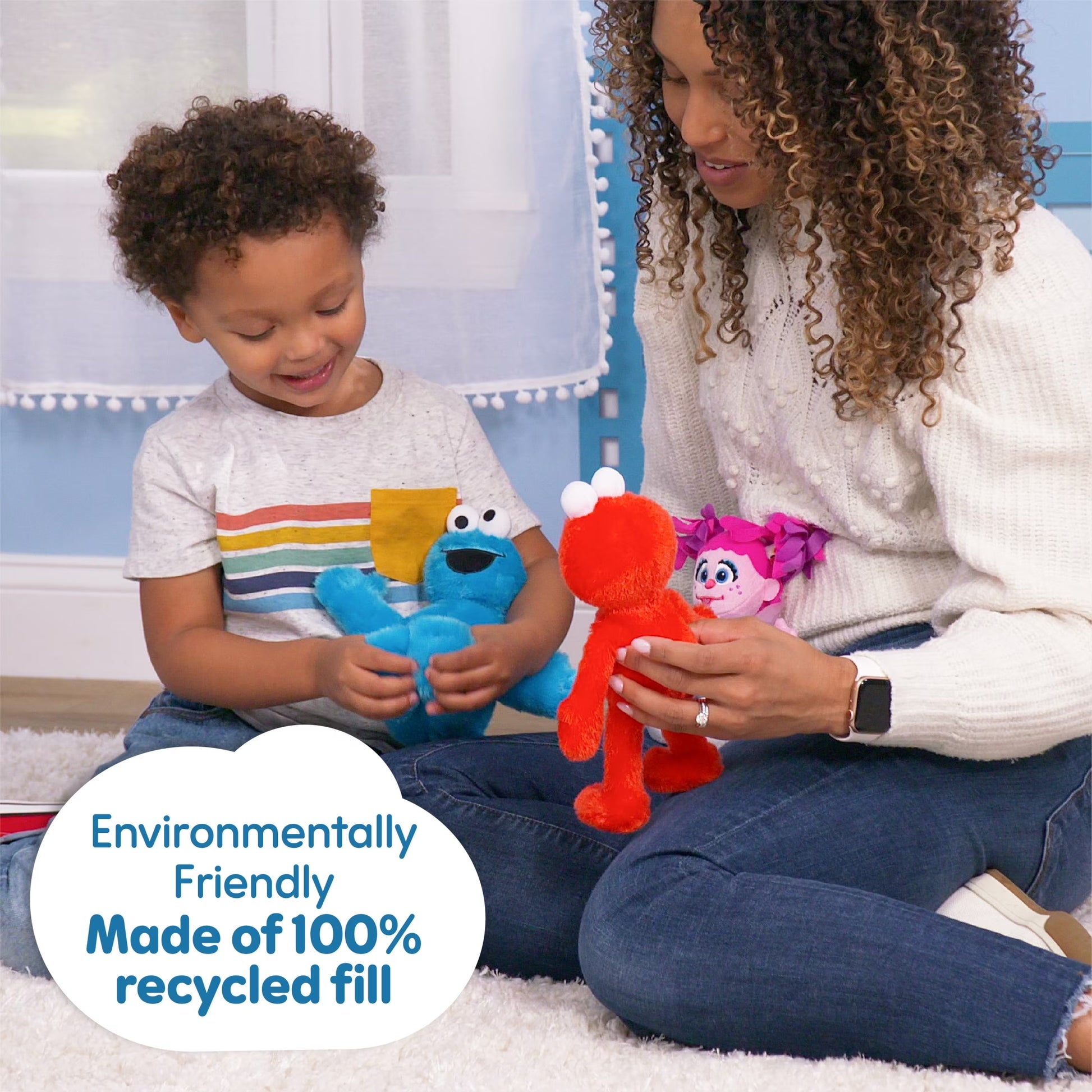 Elmo 8-Inch Sustainable Plush Stuffed Animal - Eco-Friendly Kids Toy for Ages 18 Months and Up