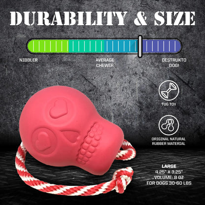 USA-K9 Skull Dog Chew Toy & Treat Dispenser