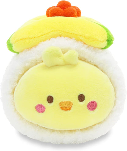 Avocado Sushi Chickiroll Plush Pillow, Kawaii Chick, 6"