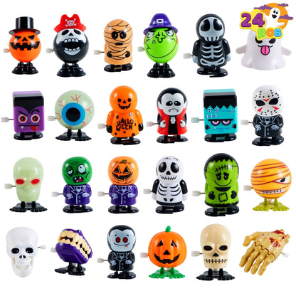 Joyfy 12 Pcs Halloween Wind up Toys for Kids,Halloween Toys Bulk Halloween Gifts Halloween Basket Halloween Accessories,Halloween Goody Bags,Halloween Treat Bag Fillers