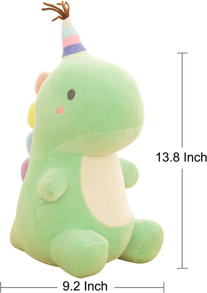 Adorable 13.8 Inch Green Dinosaur Plush Toy - Soft and Cuddly Stuffed Animal Gift for Boys and Girls