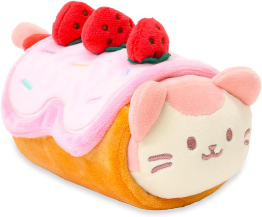 Kawaii 6" Kittiroll Plush Pillow - Adorable Roll Cake Kitty Cat Pillow