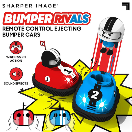 Exciting RC Ejecting Bumper Rivals Set – 6-Piece Remote Control Action with Sound Effects – Perfect for Ages 8+ – Red and Blue Fun!