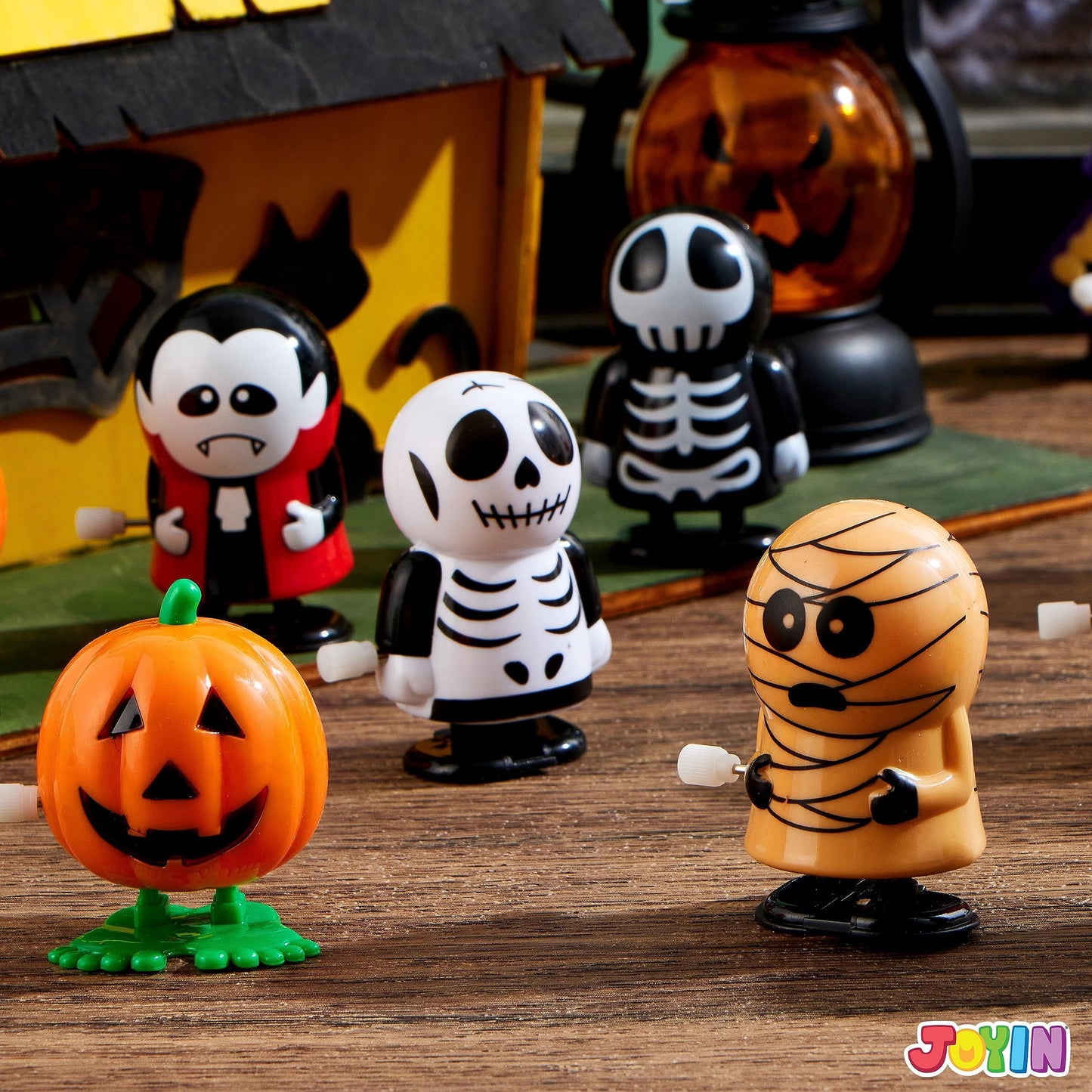 Joyfy 12 Pcs Halloween Wind up Toys for Kids,Halloween Toys Bulk Halloween Gifts Halloween Basket Halloween Accessories,Halloween Goody Bags,Halloween Treat Bag Fillers