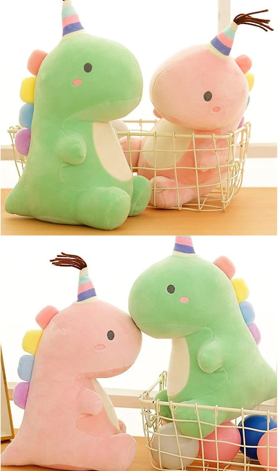 Adorable 13.8 Inch Green Dinosaur Plush Toy - Soft and Cuddly Stuffed Animal Gift for Boys and Girls