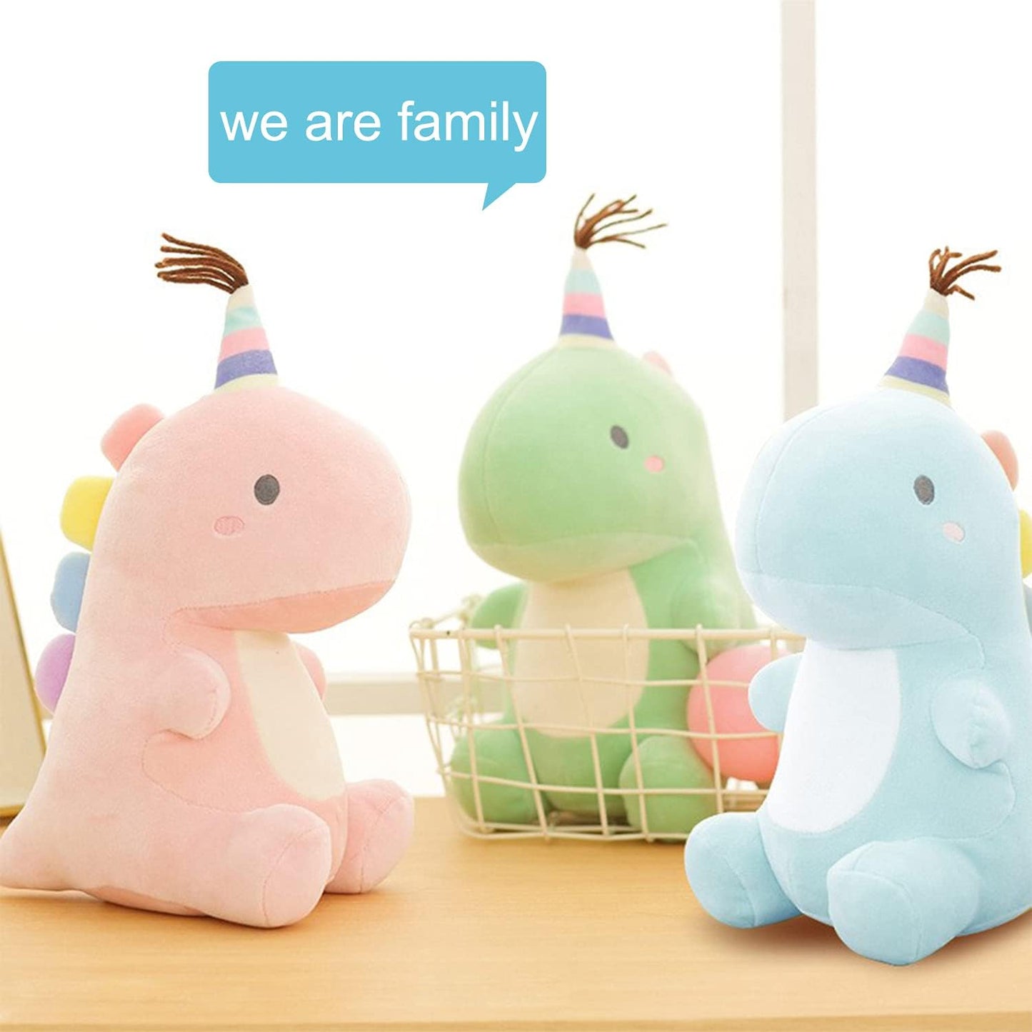 Adorable 13.8 Inch Green Dinosaur Plush Toy - Soft and Cuddly Stuffed Animal Gift for Boys and Girls