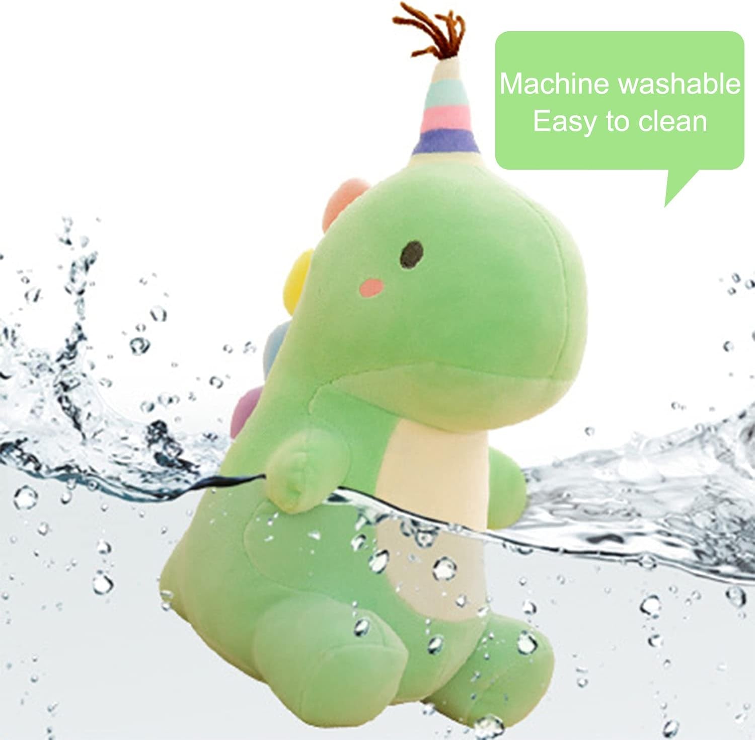 Adorable 13.8 Inch Green Dinosaur Plush Toy - Soft and Cuddly Stuffed Animal Gift for Boys and Girls