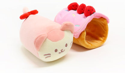 Kawaii 6" Kittiroll Plush Pillow - Adorable Roll Cake Kitty Cat Pillow