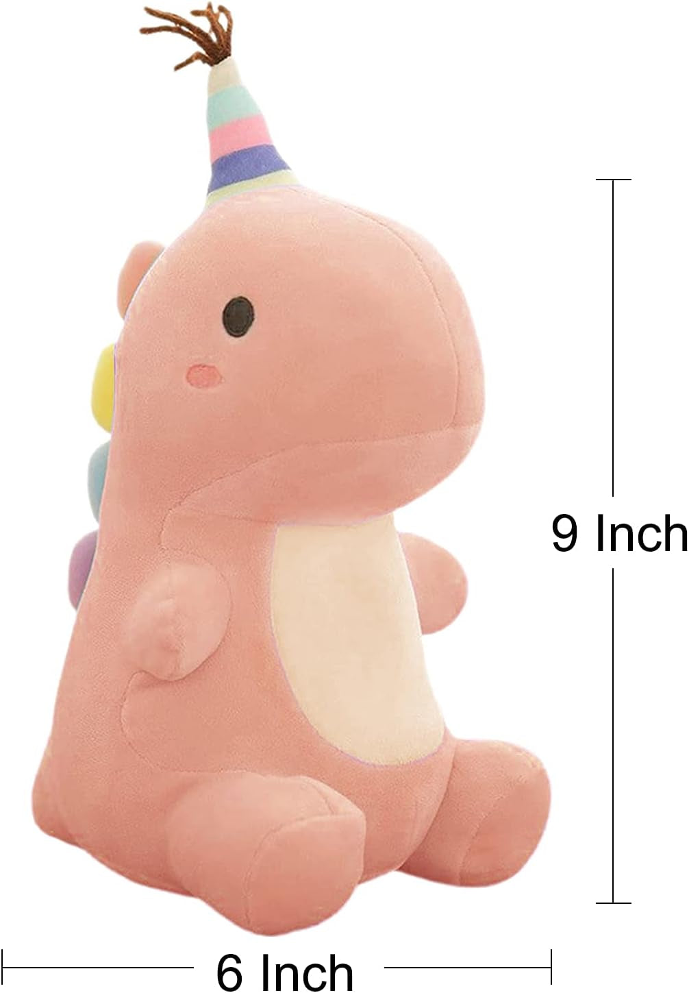 Adorable 9-Inch Pink Dinosaur Plush Toy - Soft, Cuddly Gift for Kids! Perfect for Boys and Girls!