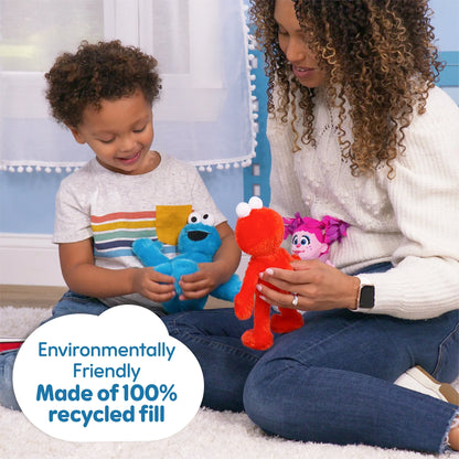Sustainable 8-Inch Cookie Monster Plush Toy for Babies and Toddlers - Perfect Gift!