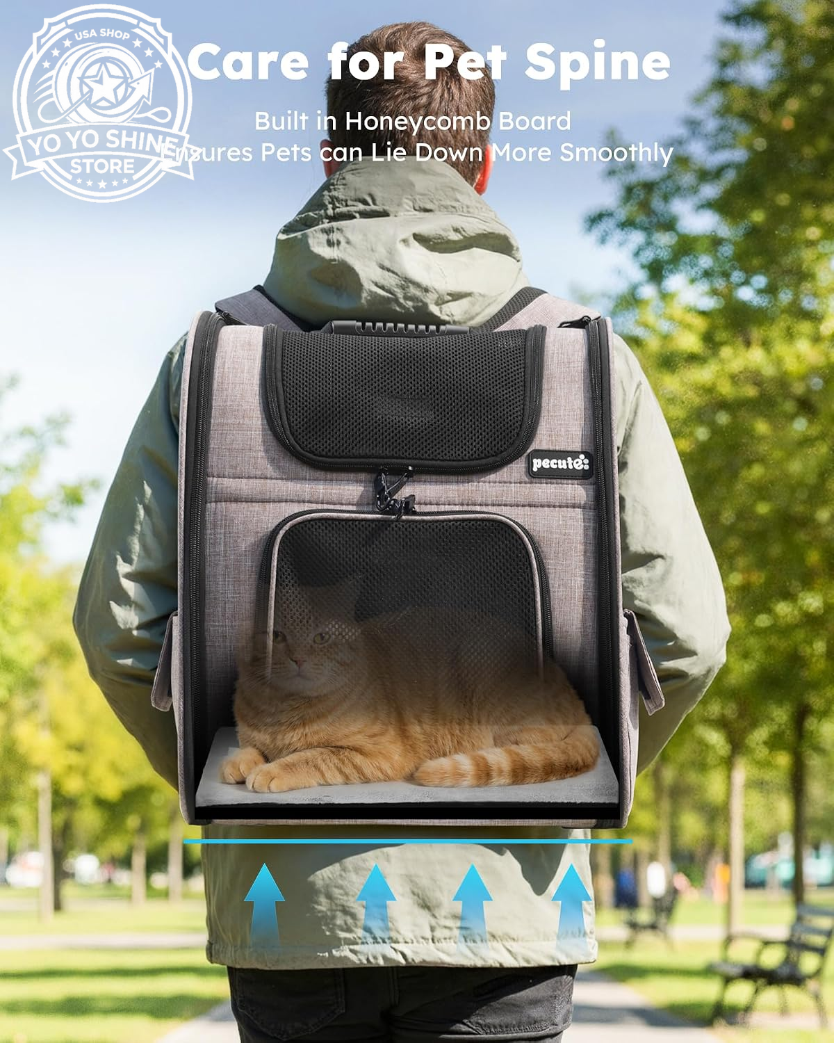 Cat Backpack Expandable, Cat Backpack for Cat with Breathable Window