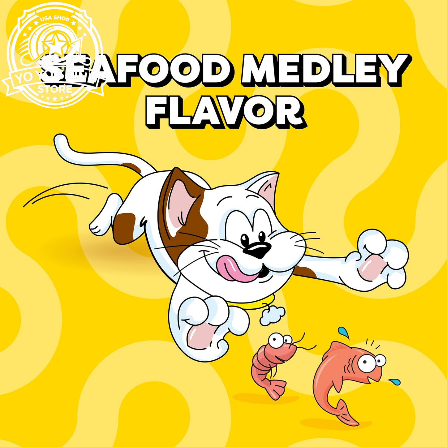 Classic Crunchy and Soft Cat Treats, Seafood Medley, 30 Oz