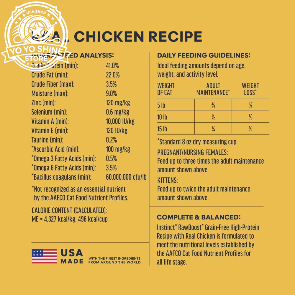 Rawboost, Dry Cat Food + Freeze Dried, Real Chicken, 10 Lb Bag