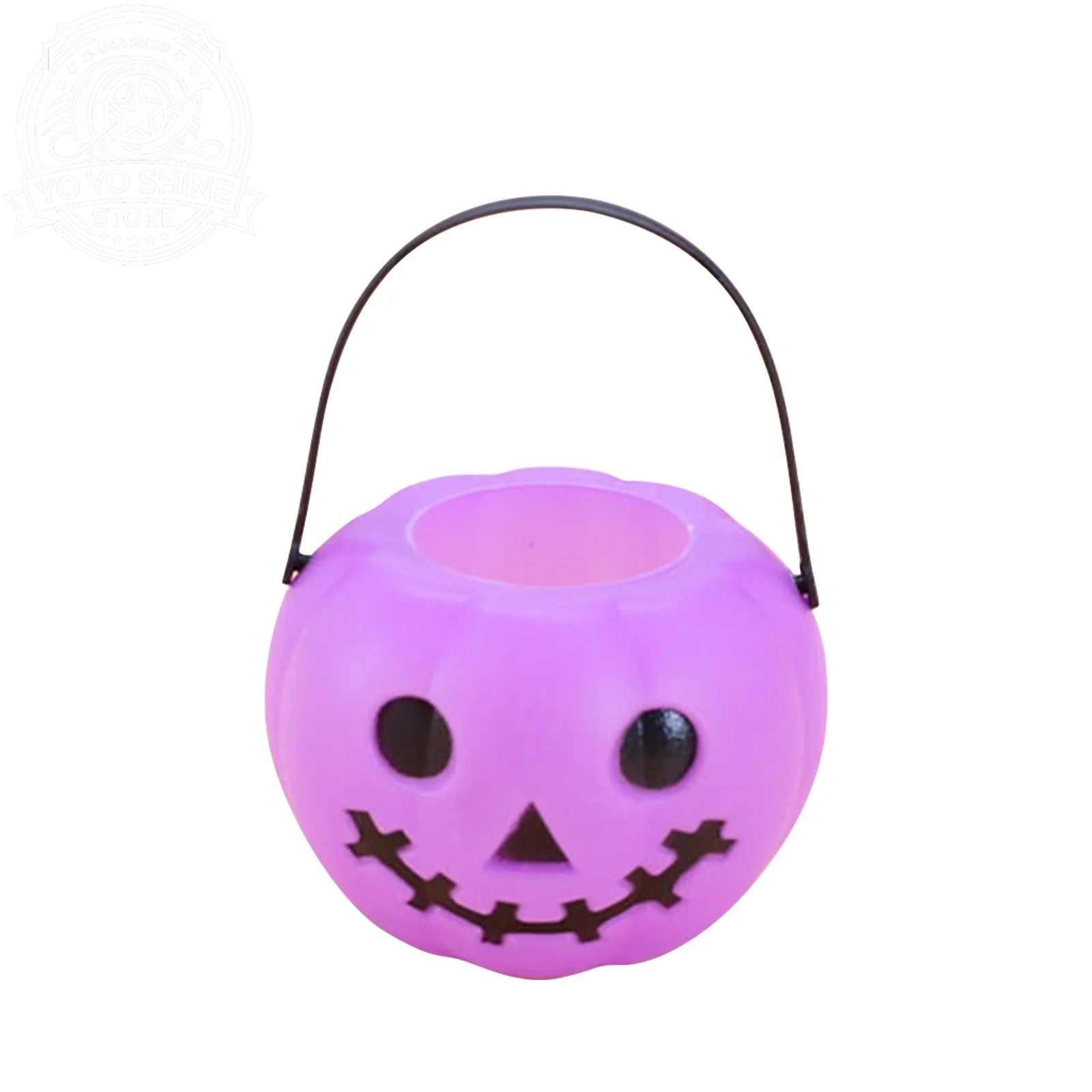 Halloween,Halloween Decorations ,Halloween Party Decorations,Halloween Pumpkin Bucket, Pumpkin Candy Bucket Plastic Lantern Bucket for Halloween Party Decorations Party Favors Purple