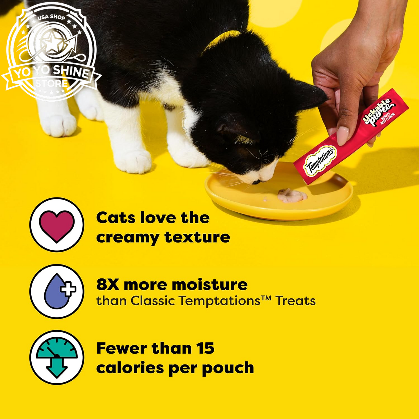 Creamy Puree Lickable Cat Treats, Beef Liver & Cheese, 24 Count