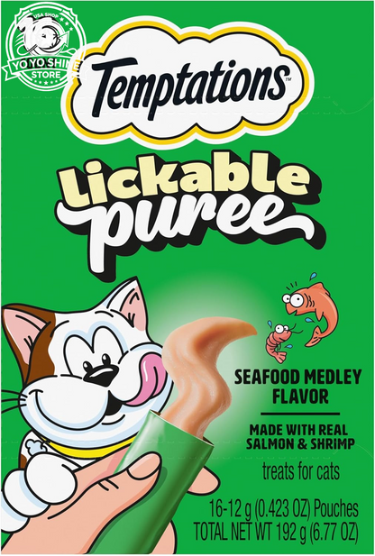 Creamy Puree Lickable Cat Treats, Beef Liver & Cheese, 24 Count