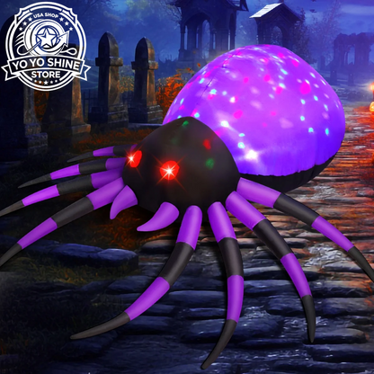 Halloween Inflatable 5 FT Halloween Spider Inflatable, Inflatable Halloween Spider Halloween Blow up Spider with LED Lights, Outdoor Halloween Decorations Clearance for Halloween/Holiday/Party