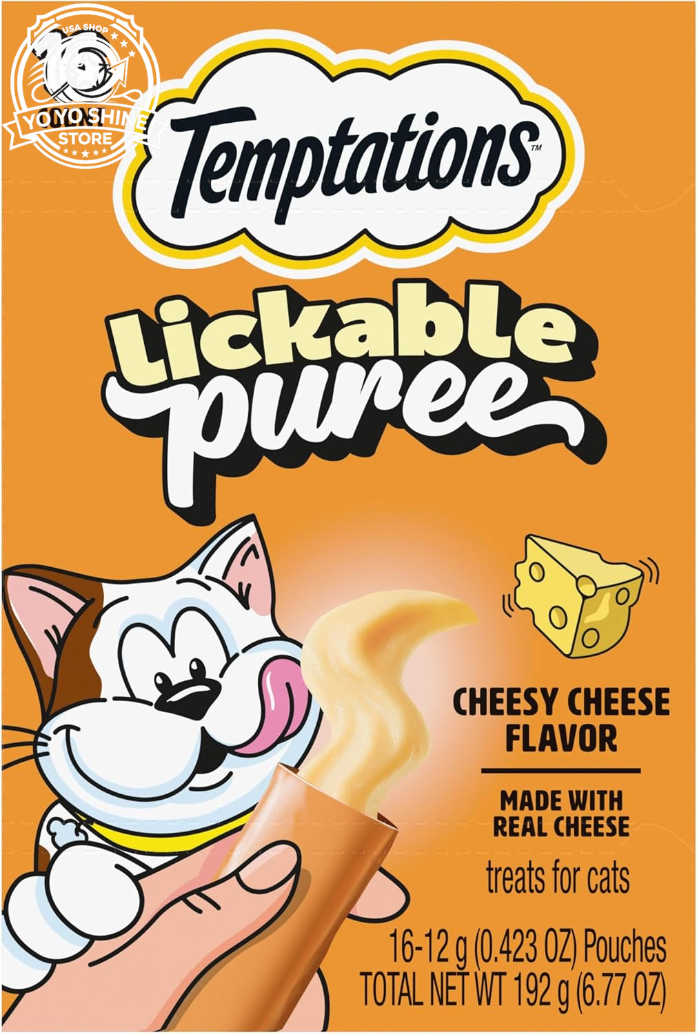 Creamy Puree Lickable Cat Treats, Beef Liver & Cheese, 24 Count