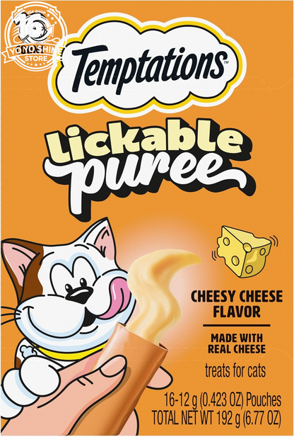 Creamy Puree Lickable Cat Treats, Beef Liver & Cheese, 24 Count