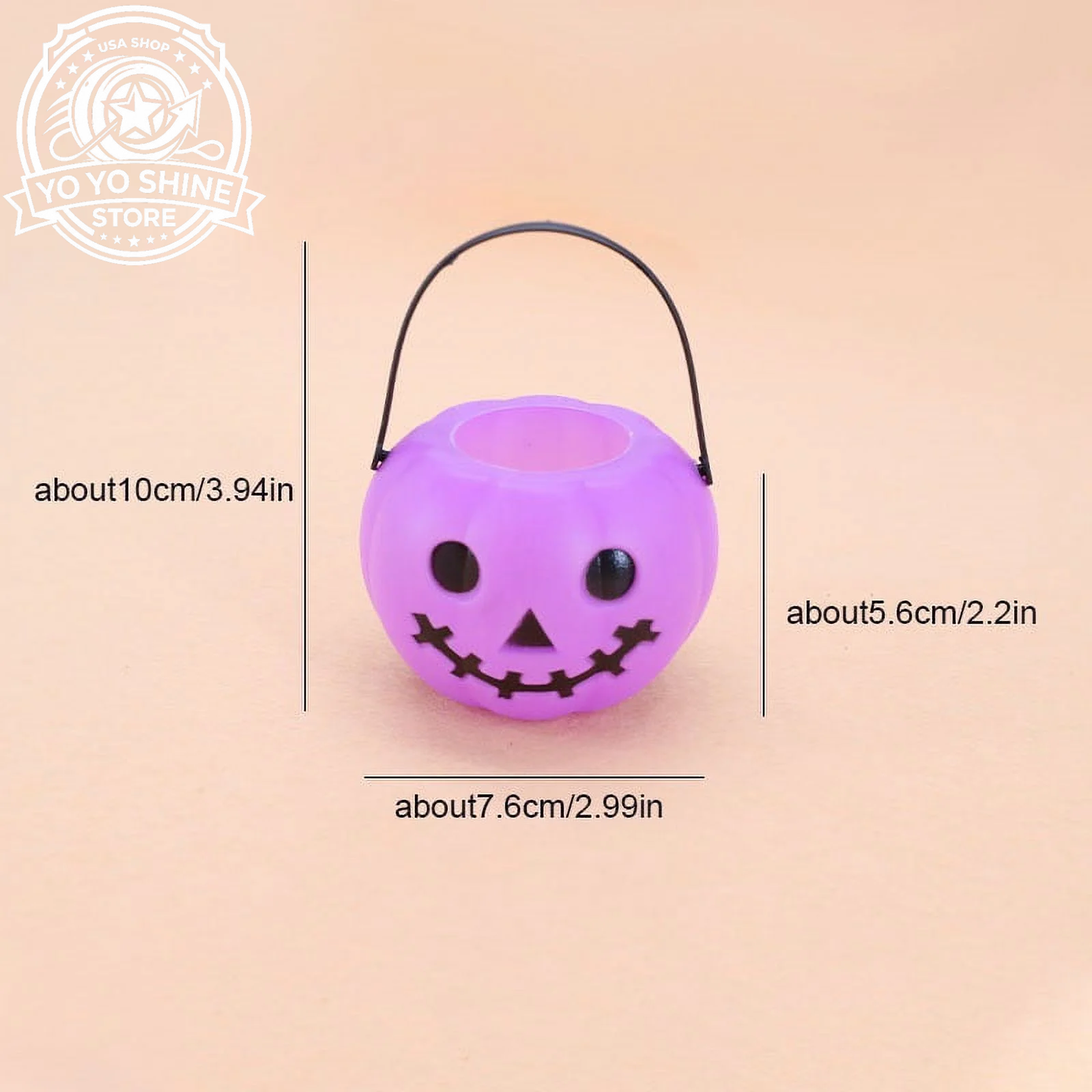 Halloween,Halloween Decorations ,Halloween Party Decorations,Halloween Pumpkin Bucket, Pumpkin Candy Bucket Plastic Lantern Bucket for Halloween Party Decorations Party Favors Purple