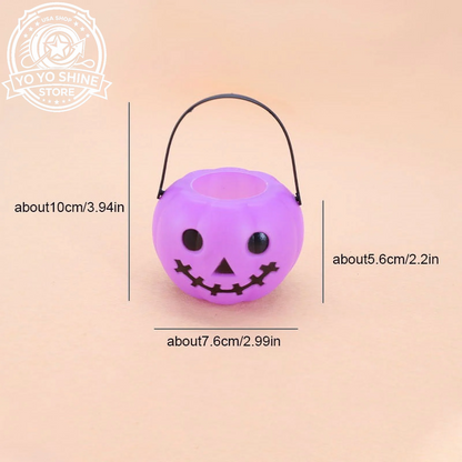 Halloween,Halloween Decorations ,Halloween Party Decorations,Halloween Pumpkin Bucket, Pumpkin Candy Bucket Plastic Lantern Bucket for Halloween Party Decorations Party Favors Purple