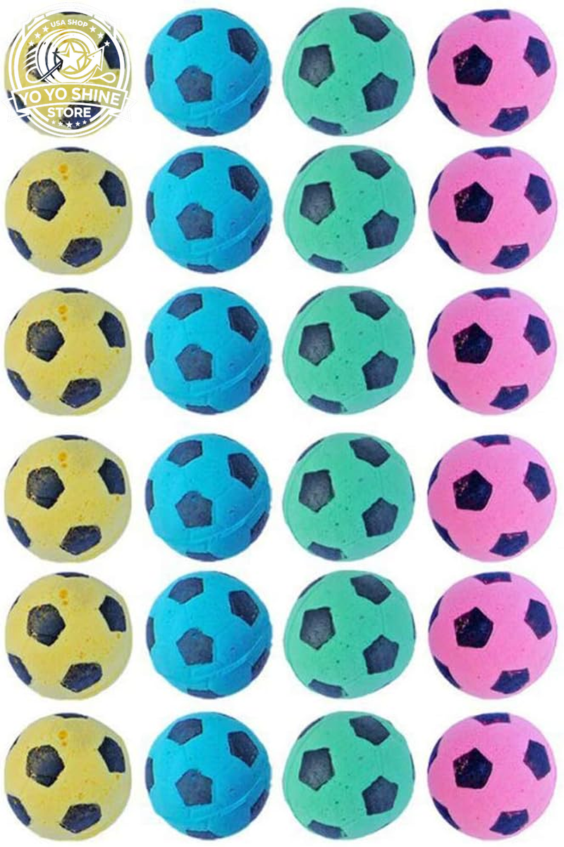 Foam Soccer Balls Cat Toys - Pack of 12