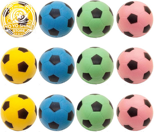 Foam Soccer Balls Cat Toys - Pack of 12