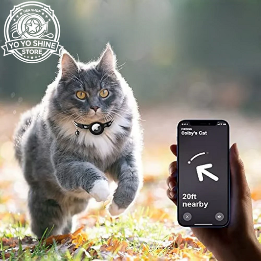 CAT GPS Tracking Collar with Quick-Release Fastener and Reflective Design for Improved Nighttime Visibility