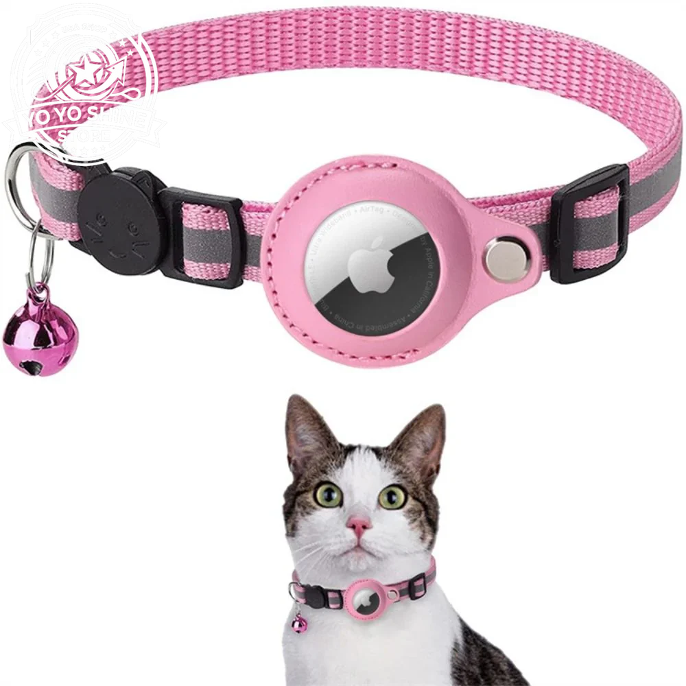 CAT GPS Tracking Collar with Quick-Release Fastener and Reflective Design for Improved Nighttime Visibility