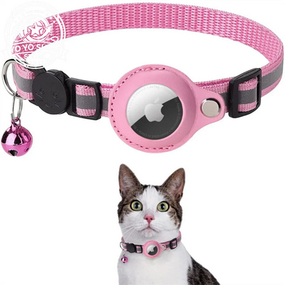 CAT GPS Tracking Collar with Quick-Release Fastener and Reflective Design for Improved Nighttime Visibility