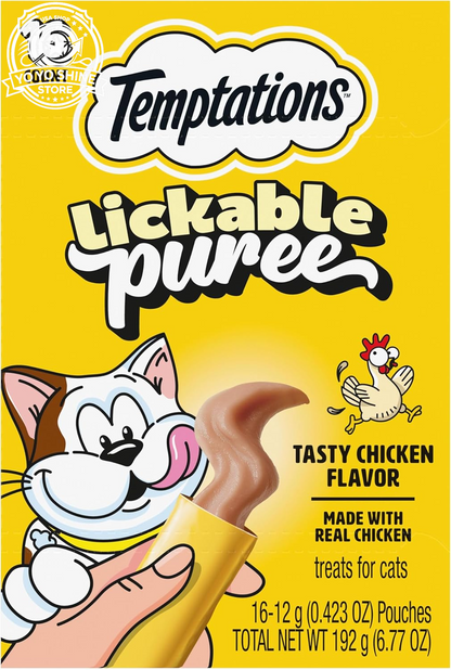 Creamy Puree Lickable Cat Treats, Beef Liver & Cheese, 24 Count