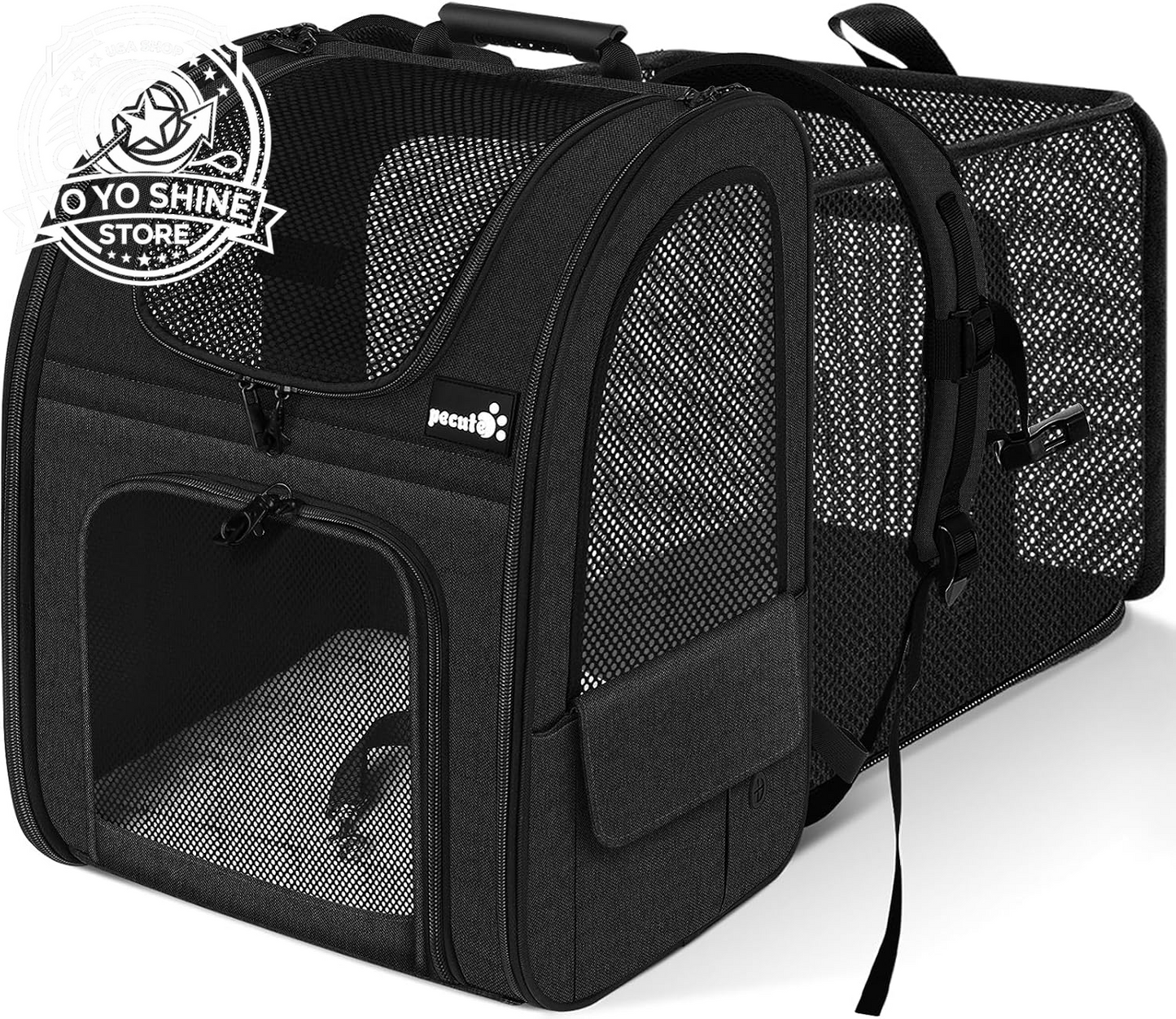 Cat Backpack Expandable, Cat Backpack for Cat with Breathable Window