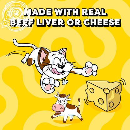 Creamy Puree Lickable Cat Treats, Beef Liver & Cheese, 24 Count