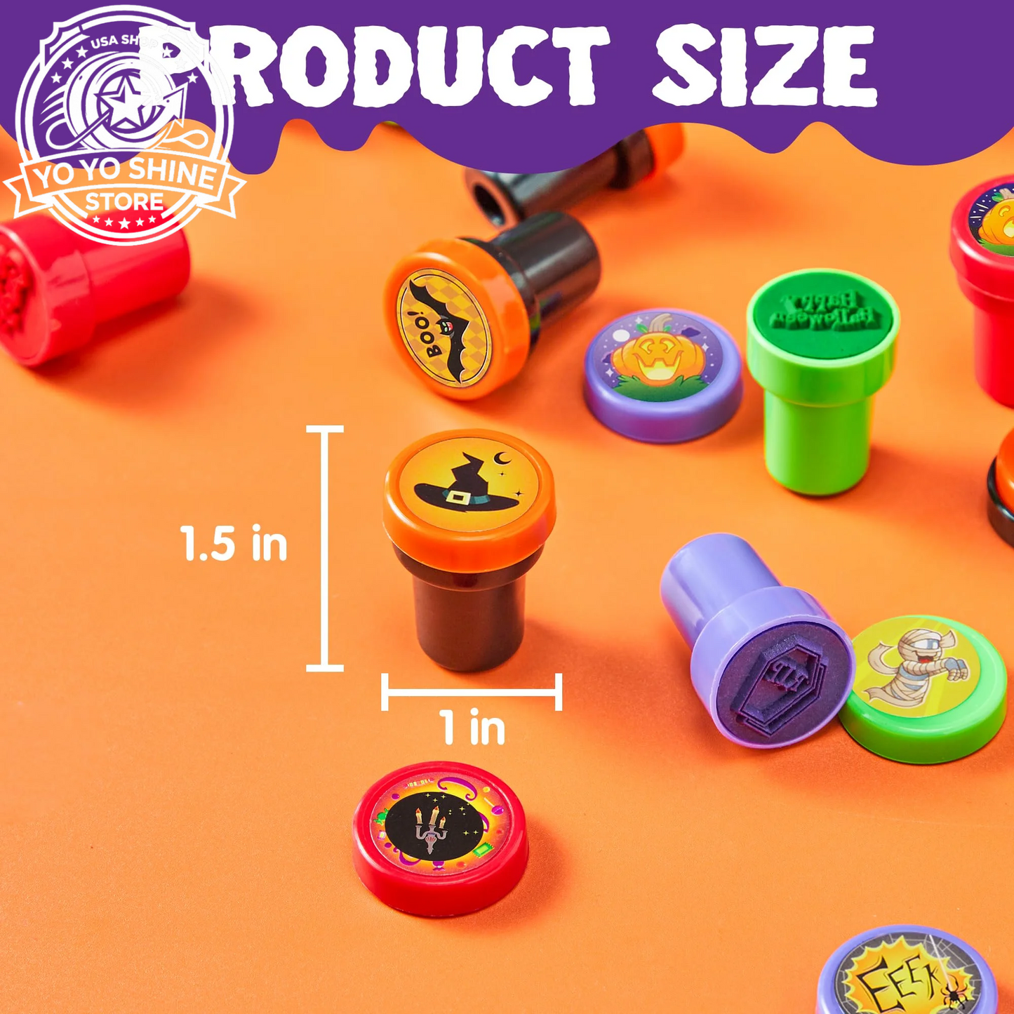 50 Pcs Halloween Assorted Stamps for Kids,Halloween Stampers Halloween Stuff Halloween Goodies Bags Prizes,Halloween Toys for Trick or Treaters Gift,Halloween Party Favor