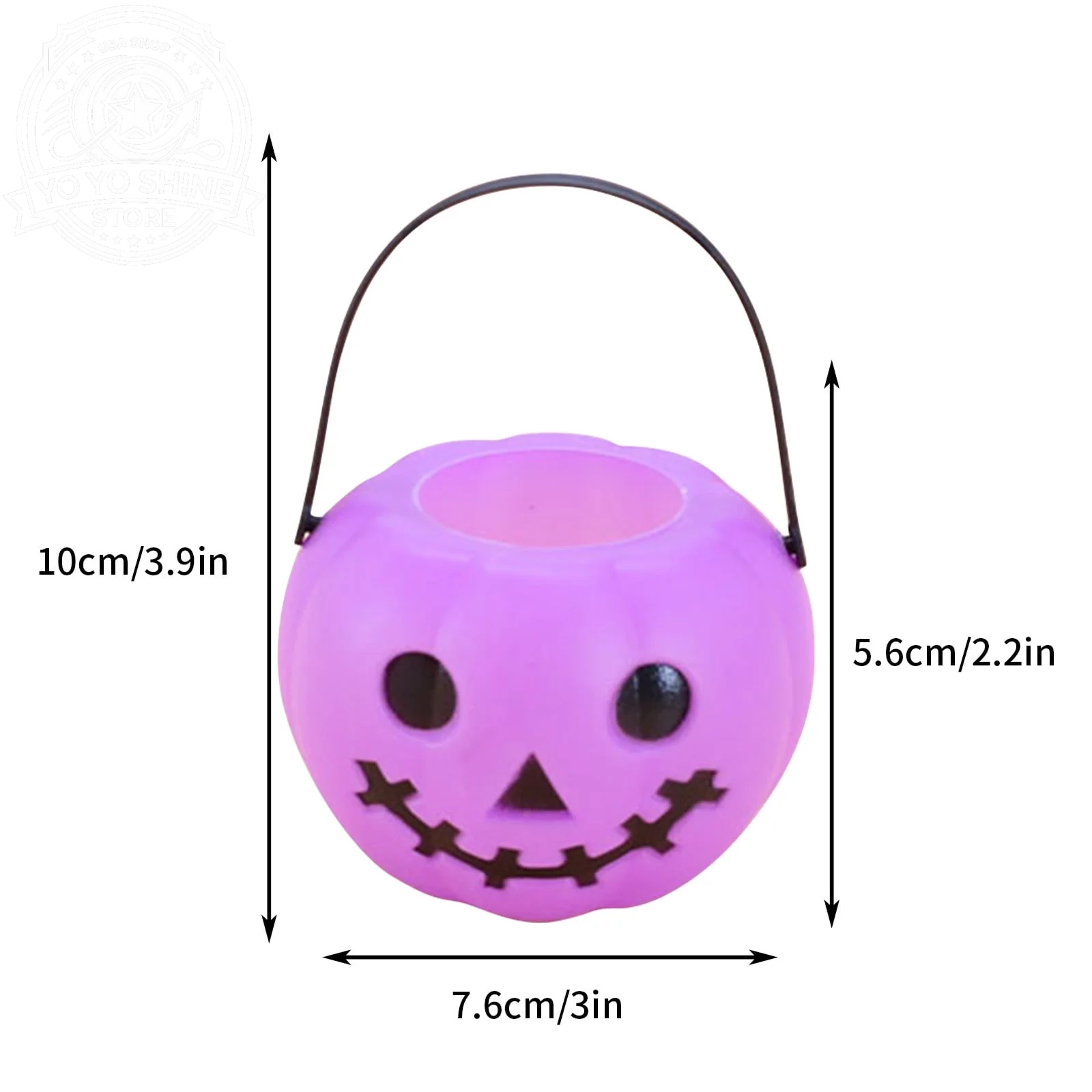 Halloween,Halloween Decorations ,Halloween Party Decorations,Halloween Pumpkin Bucket, Pumpkin Candy Bucket Plastic Lantern Bucket for Halloween Party Decorations Party Favors Purple