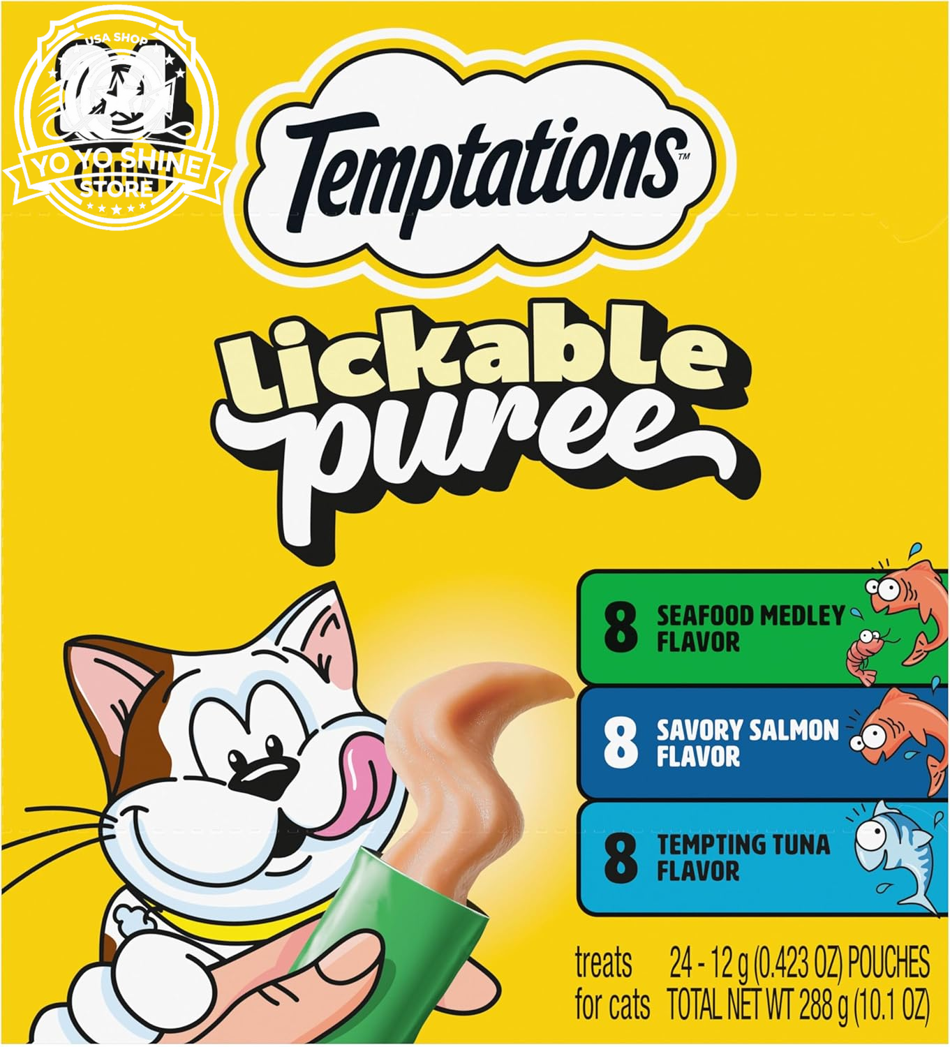 Creamy Puree Lickable Cat Treats, Beef Liver & Cheese, 24 Count
